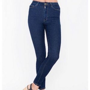 American Apparel Dark Wash Pencil Jean